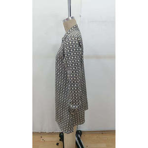 Vestido Mini Modal Estampado con Cuello y Manga Larga para Mujer de Jane's, Estilo Casual Elegante para Uso Diario y Nocturno - Product Image 5