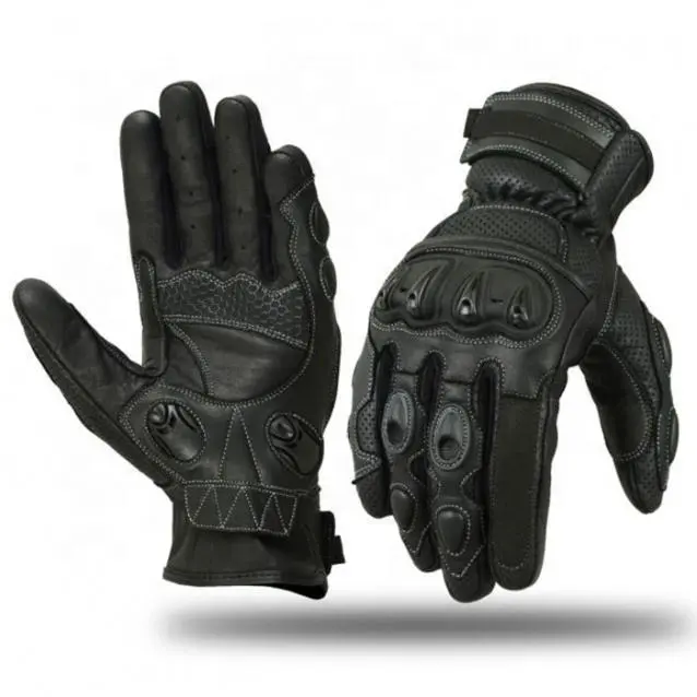 Motowolf Motorbike Equipment Leather Material Breathable Motorcycle Racing Gloves Black Waterproof Customized Logo Time Outdoor