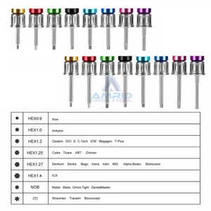 Équipements dentaires certifiés CE Kit d'outils universel de restauration de prothèse manuelle Instrument d'implant en acier manuel réutilisable - Product Image 5