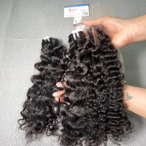NOUVELLE COLLECTION !!! Combo trame et fermeture extension de cheveux cheveux cheveux vietnamiens naturel noir couleur vapeur curl cheveux - Product Image 1