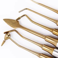 Alat Bedah Gigi Set 6 in 1 Spatula Pengisi Resin Komposit Kit Higiene Kedokteran Gigi Manual Dapat Digunakan Kembali