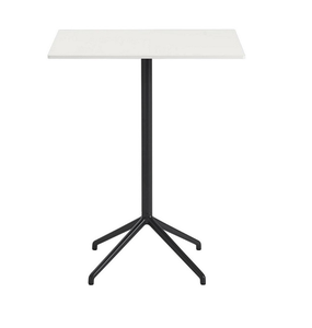 White and Black Marble Top Square Industrial Restaurant <b>Bistro</b> Bar Table Furniture for Hotel and Home Bar Use Metal Iron Frame - Product Image 1