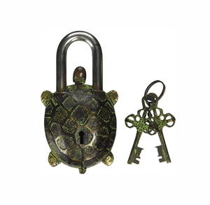Serrures artisanales ornementales en laiton massif de finition antique Nouveaux cadenas de sécurité identiques Style de sécurité artisanal - Product Image 1