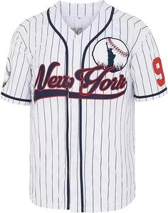 Maillots de baseball bleus personnalisés, design boutonné, respirant, séchage rapide, uniforme de sublimation avec impression personnalisée de maillot de baseball - Product Image 4