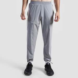 Pantalones Anchos Resonance en Gris Jaspeado, Lana y Algodón, Talla XL, Decoraciones Vintage, Pliegues, Estilo Urbano para Primavera/Invierno - Product Image 1