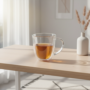 Mug en verre borosilicate à double paroi de grande capacité, de qualité supérieure, 3306208-0.39, durable, style nordique, résistant à la chaleur, TW - Product Image 3