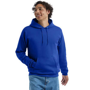 Men's Hoodie Cotton Fleece <b>Black</b> Color Wholesale Big Logo Quality Oversized Pullover Hoodie - Product Image 3