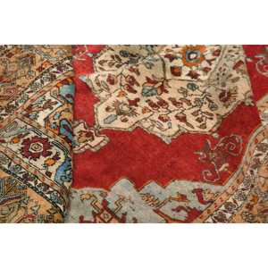 Vintage Rug, 4.3x7 ft Area Rug, <b>Red</b> Ombr <b>Wool</b> Turkish Rug - Product Image 5