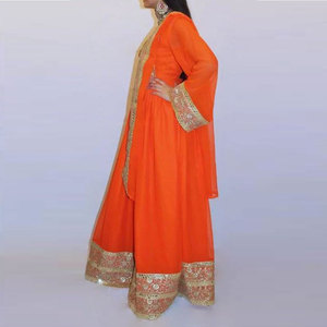 Banjara-vestido Tribal de buena calidad, para Eid, color sólido, bordado con cuello redondo - Product Image 4