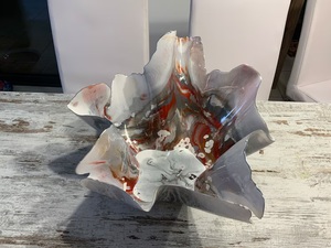 Bol de service en résine jetable écologique artisanal de luxe, vaisselle décorative pour riz, salade, fruits, décoration de table - Product Image 2