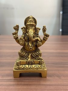 Ídolos Ganesh de bronce 100% hechos a medida en tamaños de menos de 6 pulgadas adecuados para templos caseros y tiendas caseras para reventa - Product Image 3