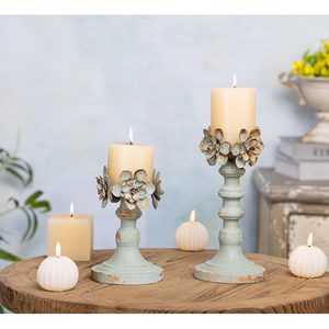 Porte-bougie en aluminium fait main de haute qualité, design minimaliste pour une ambiance chaleureuse dans la salle à manger, éclairage de Noël, décoration d'espace - Product Image 1