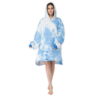 Vente en gros : Sweat à capuche en polaire Sherpa surdimensionné, double couche, chauffant, chaud et confortable, avec logo personnalisé tissé et manches intégrées