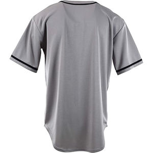 Maillot de baseball uni pour homme TBF-056, respirant, anti-humidité, 100 % polyester, boutonné, coupe classique, grandes tailles, imprimé - Product Image 5