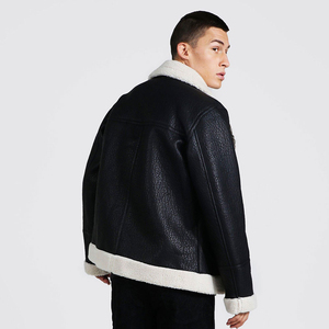 Veste en cuir de vache lourd pour homme avec col rabattu, imperméable, design unique, disponible en plusieurs couleurs pour l'hiver - Product Image 2