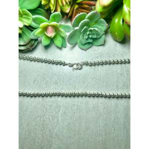 Cuentas de Plata de Ley de 6mm Hechas a Mano por los Navajo, con Forma de Bola, Modernas, Clásicas, Religiosas, con Granate, Amatista, Diamante, Ópalo y Perla - Product Image 3