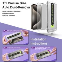 Protector de Pantalla de Vidrio Templado Mate HD Anti-Luz Azul y Anti-Espía para iPhone 16, Fácil de Instalar, Protección de Privacidad