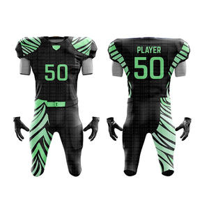 2025 conception personnalisée garçons respirant été sport uniforme grande taille à manches courtes Sublimation Football américain ensembles d'entraînement - Product Image 1