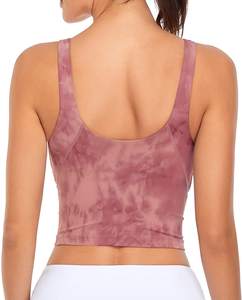 Impression de logo personnalisée, vêtements de sport de fitness, de yoga, vêtements de sport à séchage rapide, sans couture, tricotés, soutien-gorge de sport tie-dye pour femme - Product Image 5