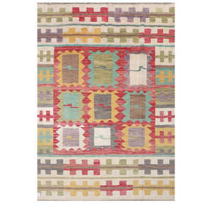 Alfombra Kilim de Maimana, Afganistán, 238 x 170 cm, Alfombras y Conjuntos Tradicionales Afganos - Product Image 1