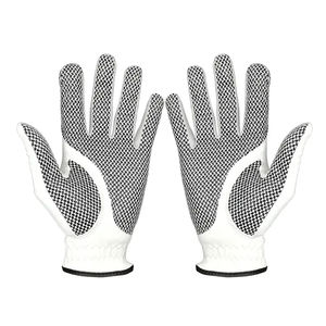 Gants de golf pour hommes en maille à motifs antidérapants, écologiques, non toxiques, best-sellers 2022, cuir de haute qualité, blanc et noir, nouveau design - Product Image 6