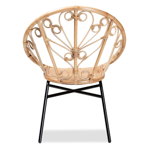 Chaise de cercle contemporaine élégante en rotin pour la maison, le bureau, la salle à manger et l'extérieur Meubles modernes tissés pour le salon de l'hôtel - Product Image 3