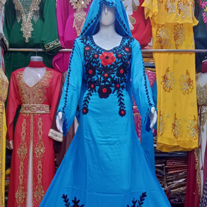 ชุดเดรสคอตตอนสำหรับผู้หญิงชุดเดรสกิโมโนผ้าแคชเมียร์คาร์ดิแกนปักลายสวยงามฟรีไซส์ - Product Image 1