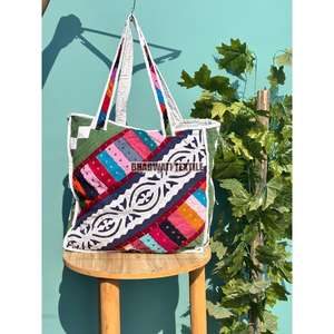 Sac fourre-tout indien Boho fait à la main nouveau imprimé coupe travail femmes marché sac fourre-tout sac écologique durable robuste épicerie - Product Image 1