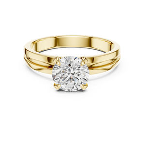 แหวนเพชรทรงกลมสีโรสโกลด์ 14K สำหรับผู้หญิง |   แหวนสำหรับงานปาร์ตี้ |   เพชรที่เพาะเลี้ยงใหม่ - Product Image 5