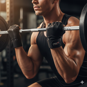 Guantes de entrenamiento duraderos, guantes de gimnasio de medio dedo, guantes con soporte para muñeca, guantes de gimnasio transpirables para unisex, guantes de levantamiento de alta resistencia - Product Image 4