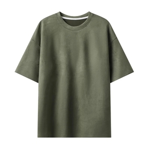 Venta directa de fábrica Camiseta de algodón puro en blanco para hombre Camiseta de gran tamaño con diseño de hombro caído Camisetas de impresión de calidad personalizada - Product Image 2