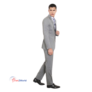 Ensemble manteau de smoking 2 pièces pour hommes d'affaires élégants et de loisirs blazer de costume coupe ajustée avec fermeture à simple boutonnage respirant - Product Image 5