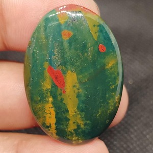 Cabujón de jaspe de sangre Natural UDGEMS más vendido, piedra preciosa verde y roja para colgante, anillo, collar, fabricación de joyas a precio de fábrica - Product Image 1