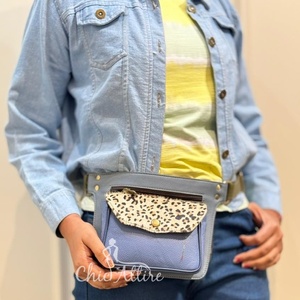 Riñonera de cuero reciclado hecha a mano occidental con cinturón ajustable riñonera elegante Vintage única riñonera ajustable a la cadera - Product Image 1