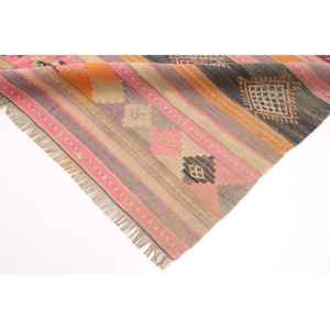 Tapis vintage 5,3 x 7,4 pieds, tapis turc marocain en laine rouge rose - Product Image 5