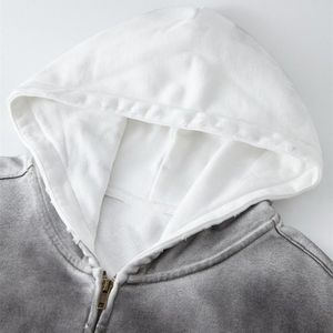 เสื้อฮู้ดดี้ผู้ชายแบบใหม่ล่าสุด ล้างสีสไตล์แอซิดวอช ทรงพูลโอเวอร์ ผ้าฝ้ายฟลีซ 100% สไตล์ฮิปฮอป สตรีทแวร์ สำหรับฤดูหนาว - Product Image 6