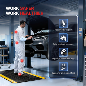 Alfombrilla Antifatiga Industrial Amarilla de Seguridad, Poliuretano Grueso de 20 mm, Duradera para Talleres, Estaciones de Trabajo, Bancos de Laboratorio - Product Image 4