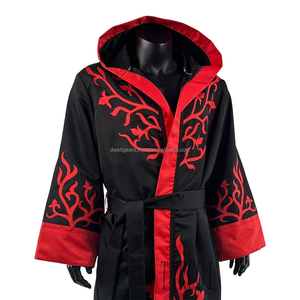 Ensemble de Robes de Boxe Personnalisées en Satin à Capuche pour la Cérémonie du Ring – Vêtements de Boxe Respirants de Haute Qualité – Vente en Gros - Product Image 6