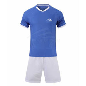 Top de fútbol con cuello redondo superventas, uniforme deportivo informal de poliéster de secado rápido cómodo para adultos, logotipo personalizado, servicio directo OEM - Product Image 1