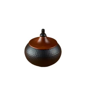 Bol décoratif moderne en aluminium du Moyen-Orient avec couvercle, bols de service pour dattes, fruits, noix, bonbons, décoration de table, écologique, fait à la main - Product Image 2