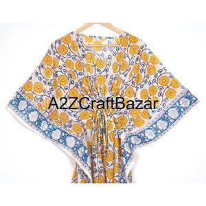 Robe de plage d'été 2024 en viscose, cache-maillot, faible MOQ, longue tunique de plage, kaftan/kaftan long en coton, vêtement pour femme - Product Image 3