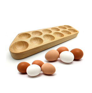ที่ใส่ไข่ต้มทำจากไม้ชั้นเก็บของทำจากไม้สไตล์บ้านไร่ถาดเก็บไข่ต้มอาหารเช้า - Product Image 6