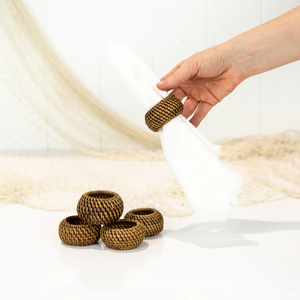 Rond de serviette écologique Restaurant Table boucle main osier haute qualité fête mariage fournitures pour Table à dîner - Product Image 1