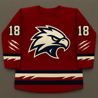 Grosir Jersey hoki es 100% poliester kustom pakaian hoki es bordir kualitas tinggi pakaian hoki es