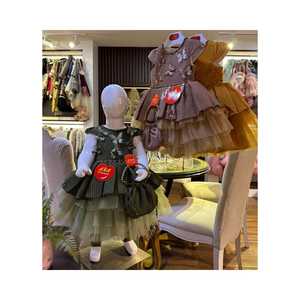 คอลเลกชันใหม่สีสวยเด็กชุดเจ้าหญิงสาวชุดแต่งงานชุดราตรีชุดเย็บปักถักร้อย - Product Image 1