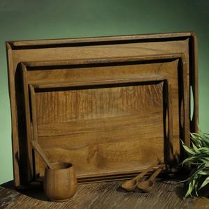 Ensemble de plateaux en bois massif - Product Image 6