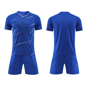 Venta al por mayor por encargo azul sublimación fútbol desgaste Kits100 % poliéster de alta calidad uniforme de fútbol 2025 - Product Image 1