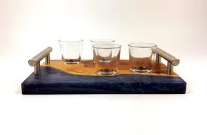 Elegante Bandeja de Servicio de Resina y Madera para el Hogar Moderno, Uso Diario y Recepción de Invitados con un Servicio de Lujo Disponible desde India - Product Image 2