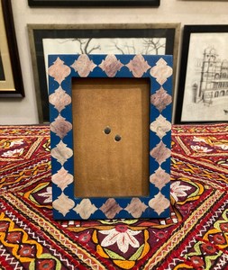 Mughalcrafts Customized Blue Resin & <b>Wood</b> Inlay <b>Picture</b> <b>Frame</b> Hanging Decorative <b>Frame</b> for Home with Customized Logo - Product Image 2