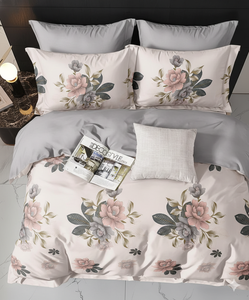 Juego de Sábanas de Tres Piezas de Microfibra Lavada Relajada, Tejido Moderno con Apliques Estampados, Textil para el Hogar de Buena Calidad - Product Image 1